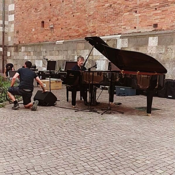 Public piano in Cremona, Lombardy, Italy