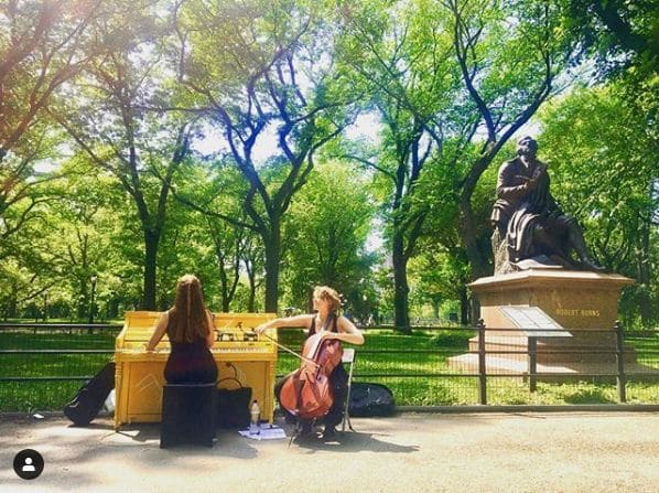 Photo of Central Park, Manhatan, New York at Victor Herbert, Former Drive, Manhattan, New York County, New York, 10153, United States. Street pianist for one day, enjoying…