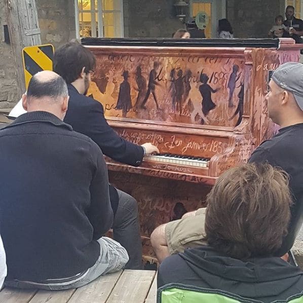 Public piano in Laval, Quebec, Canada