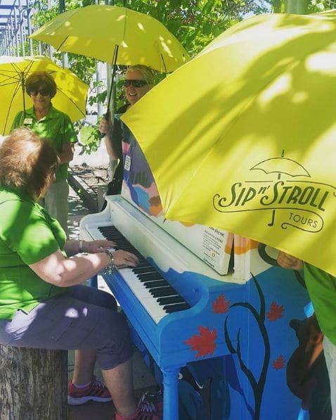 Public piano in Kelowna, British Columbia, Canada