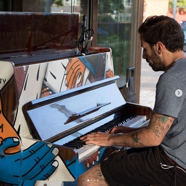 Public piano in Montreuil, Ile-de-France, France