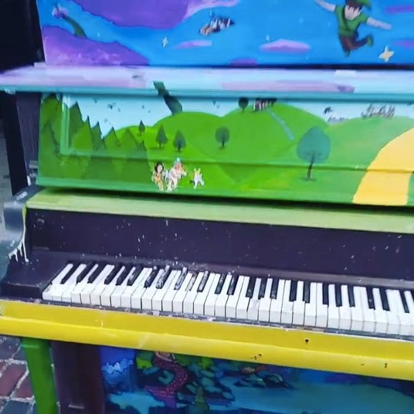 Public piano in Manchester, New Hampshire, United States
