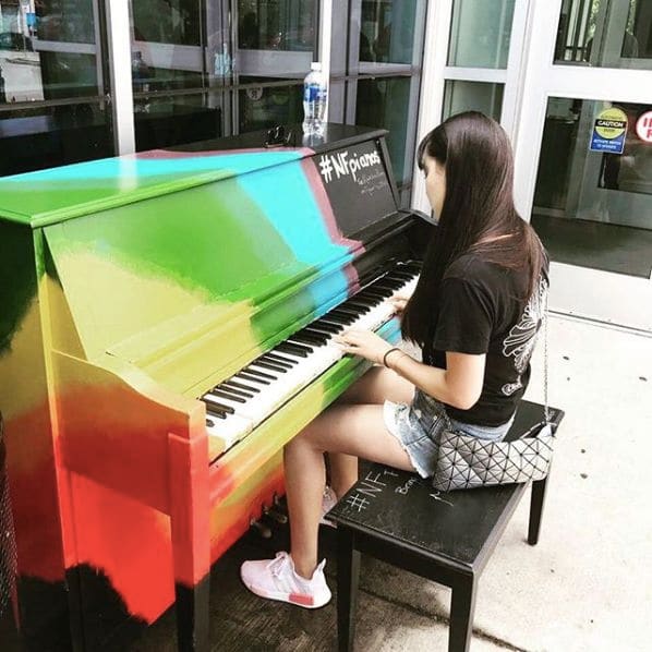 Public piano in Niagara Falls, New York, United States