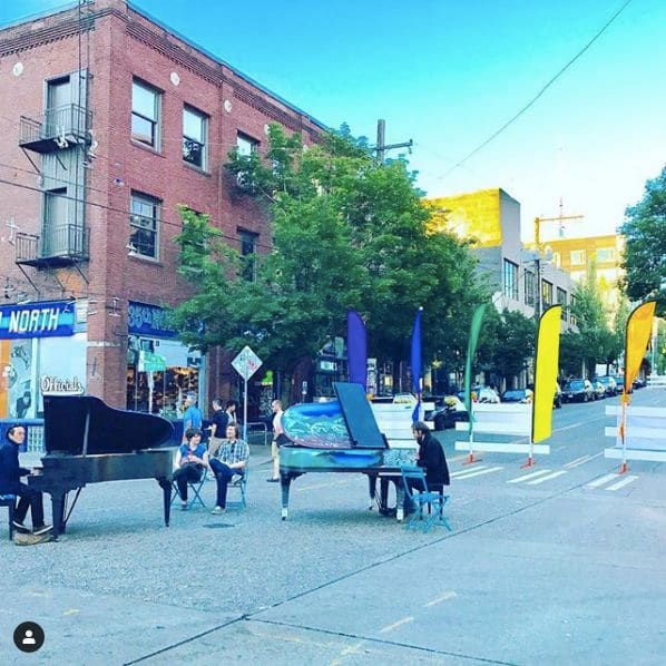 Public piano in Seattle, Washington, United States
