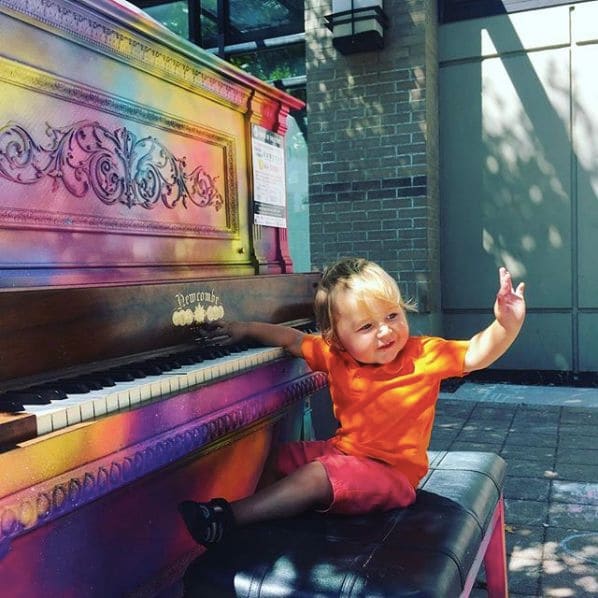 Public piano in North Vancouver, British Columbia, Canada