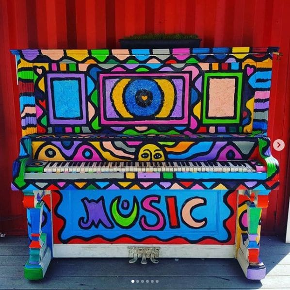 Public piano in Oakland County, Michigan, United States