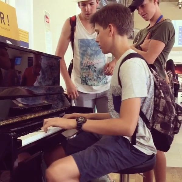 Public piano in Nice, Provence-Alpes-Côte d'Azur, France