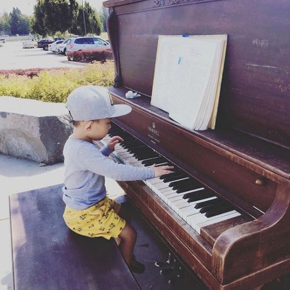 Public piano in Surrey, British Columbia, Canada