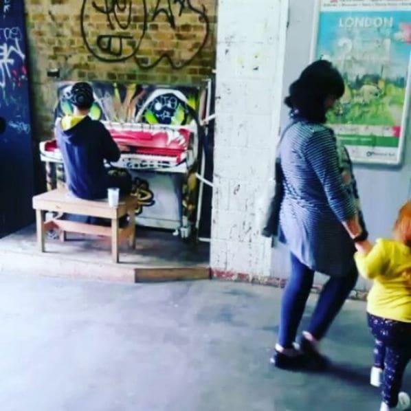 Public piano in London, England, United Kingdom