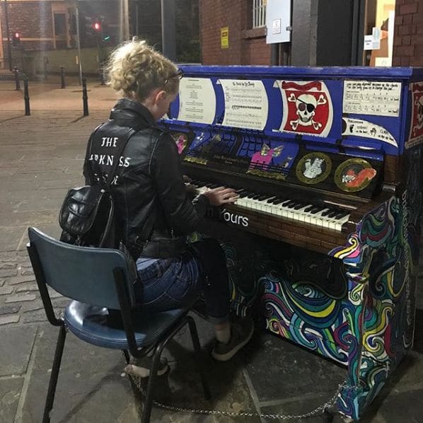 Public piano in Bristol, England, United Kingdom