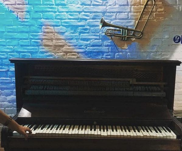 Public piano in London, England, United Kingdom