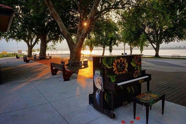 Public piano in Area A (Osoyoos Lake), British Columbia, Canada