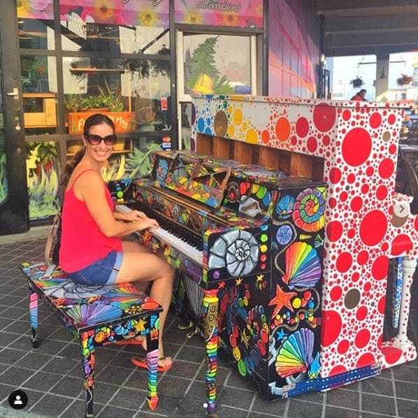 Public piano in North Vancouver, British Columbia, Canada