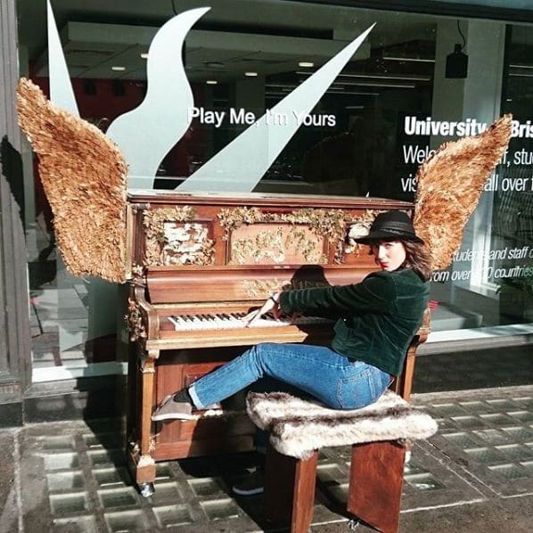 Public piano in Bristol, England, United Kingdom