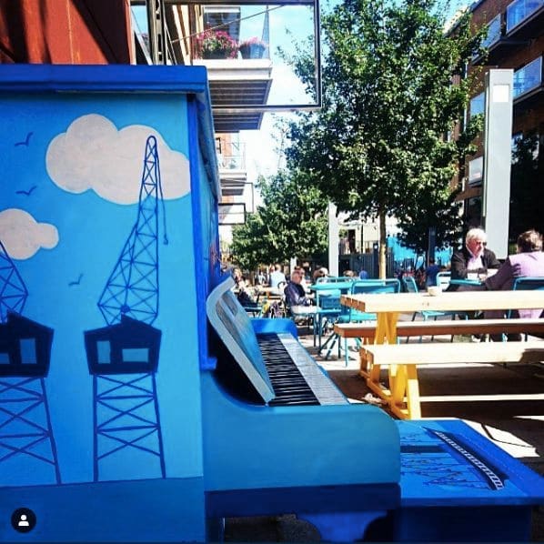 Public piano in Bristol, England, United Kingdom