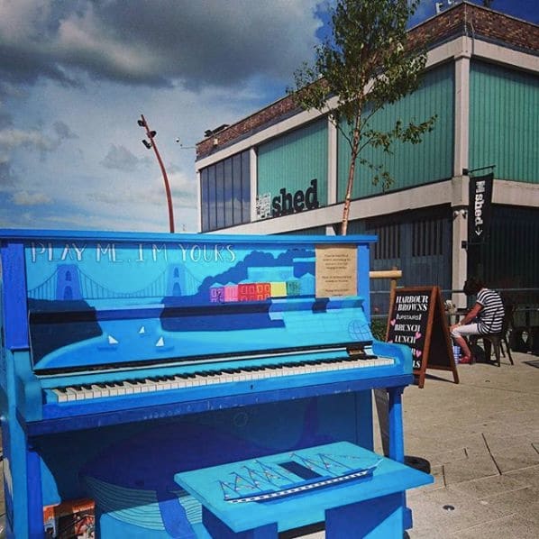 Public piano in Bristol, England, United Kingdom