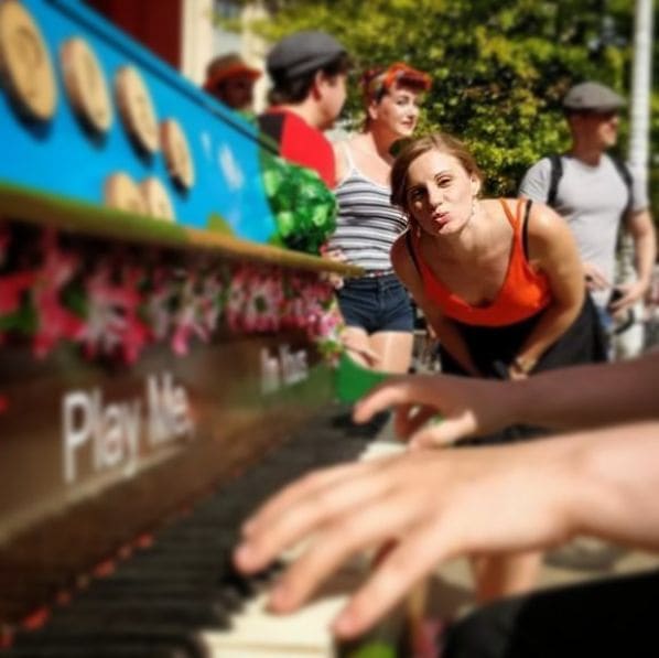 Public piano in Bristol, England, United Kingdom