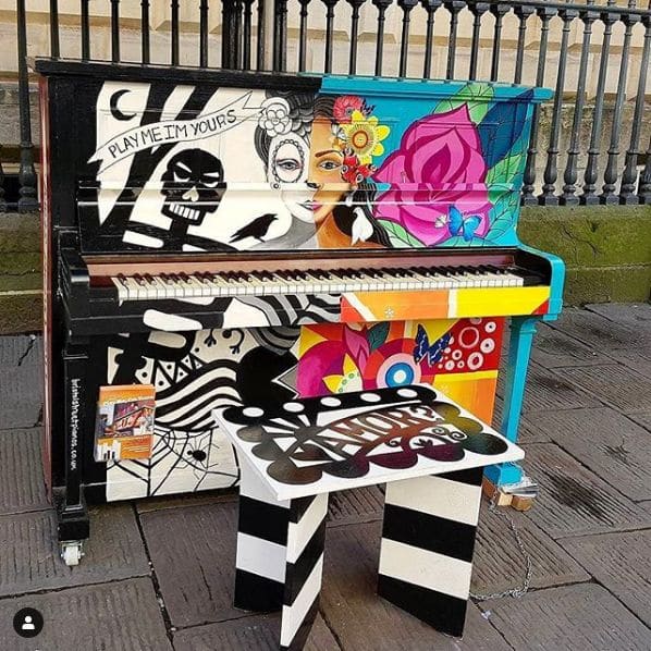 Public piano in Bristol, England, United Kingdom