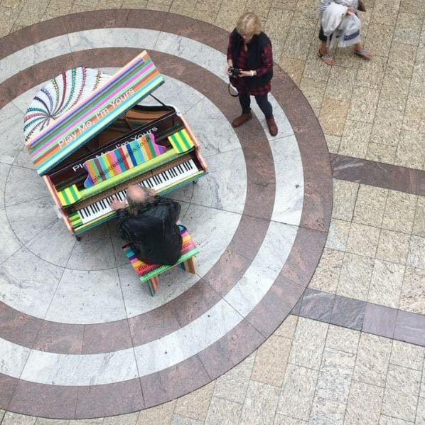 Public piano in South Gloucestershire, England, United Kingdom