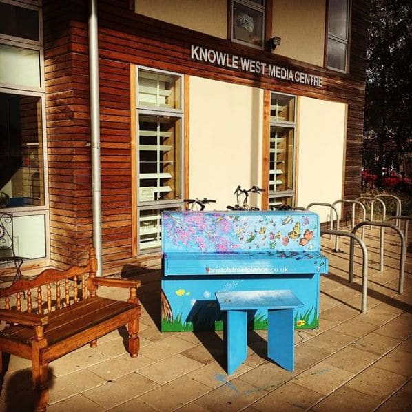 Public piano in Bristol, England, United Kingdom