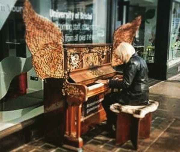 Public piano in Bristol, England, United Kingdom