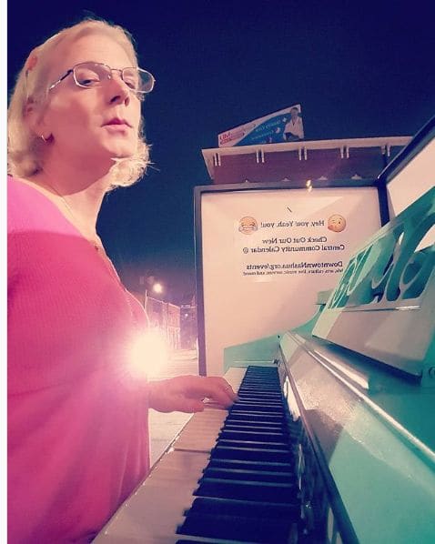Public piano in Nashua, New Hampshire, United States