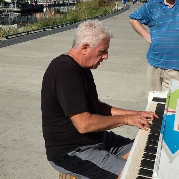 Public piano in Kelowna, British Columbia, Canada
