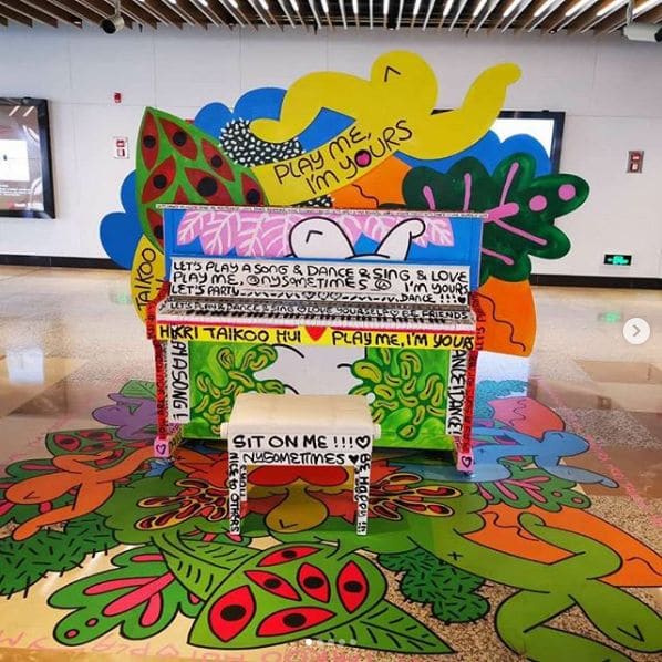 Public piano in Jing'an District, China