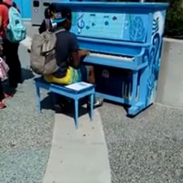 Public piano in Vancouver, British Columbia, Canada