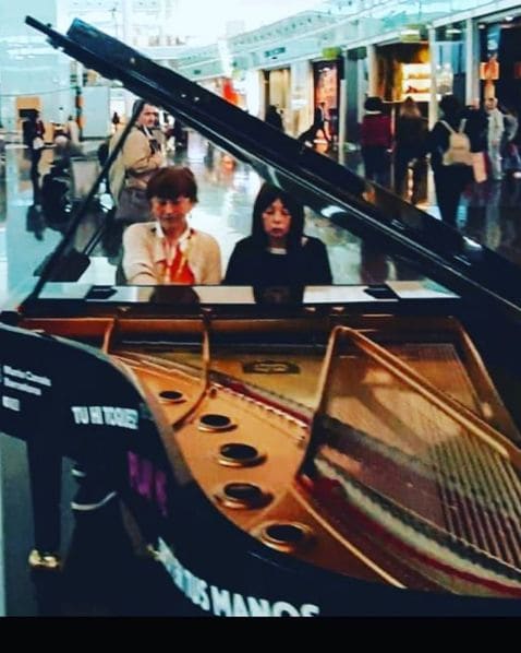 Public piano in Barcelona, Catalonia, Spain