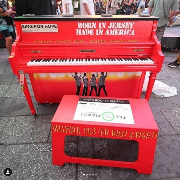 Public piano in Westminster, England, United Kingdom