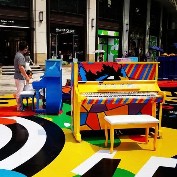 Public piano in Jing'an District, China