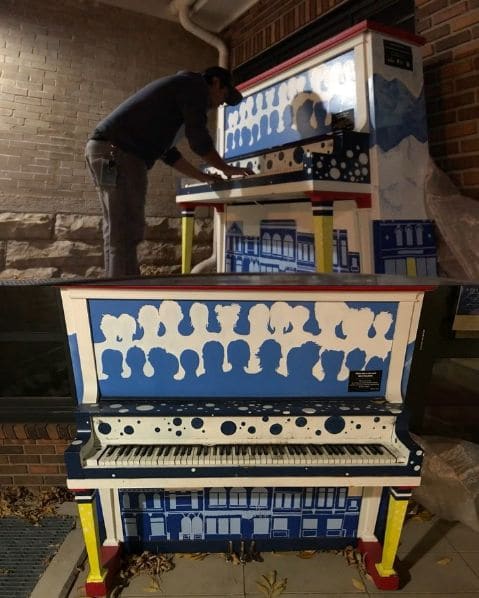 Public piano in Fort Collins, Colorado, United States
