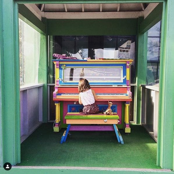 Public piano in Lynchburg, Virginia, United States