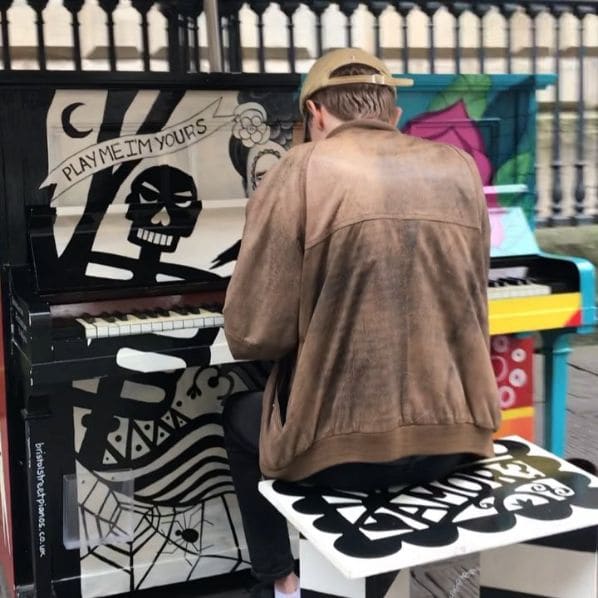 Public piano in Bristol, England, United Kingdom