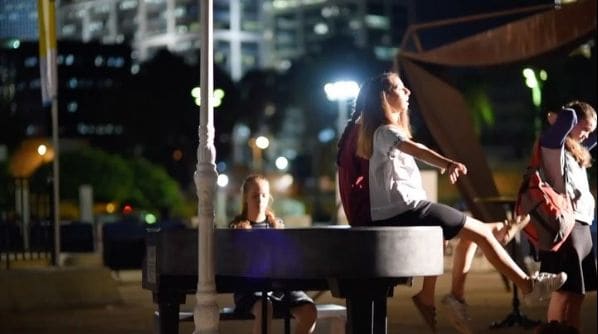 Public piano in Tel Aviv-Yafo, Tel Aviv District, Israel