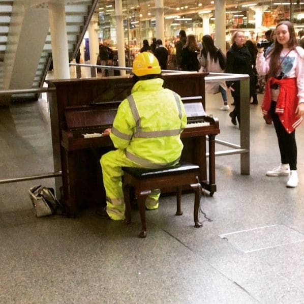 Public piano in London, England, United Kingdom