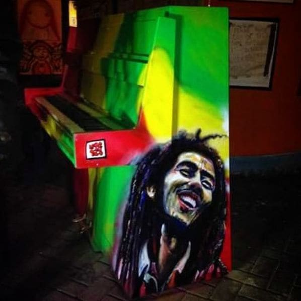 Public piano in London, England, United Kingdom