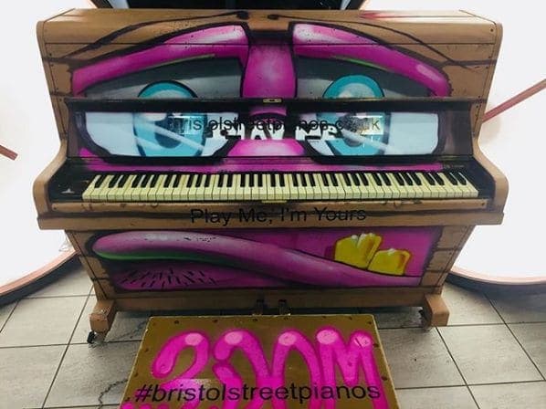 Photo of Bus & Coach Station Piano at Bristol Bus & Coach Station, Earl Street, Stokes Croft, Kingsdown, Bristol, City of Bristol, South West England, England, BS1, United Kingdom