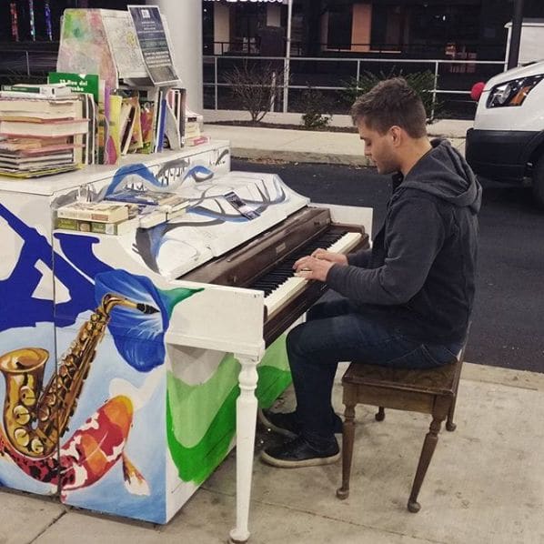 Public piano in Reading, Pennsylvania, United States