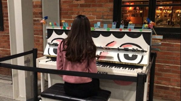 Public piano in Hong Kong Island, Hong Kong, China