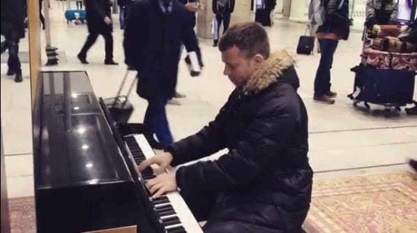 Public piano in Seine-Saint-Denis, Ile-de-France, France