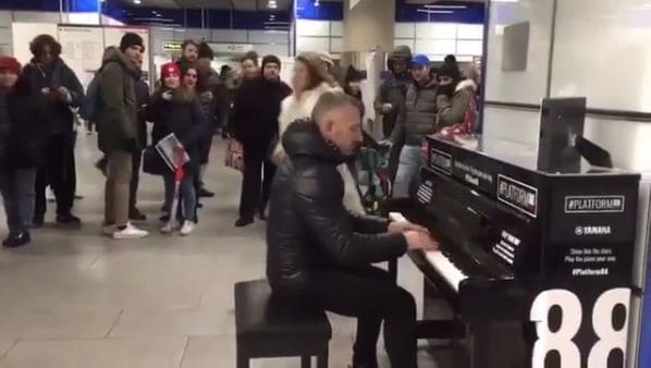Public piano in Westminster, England, United Kingdom