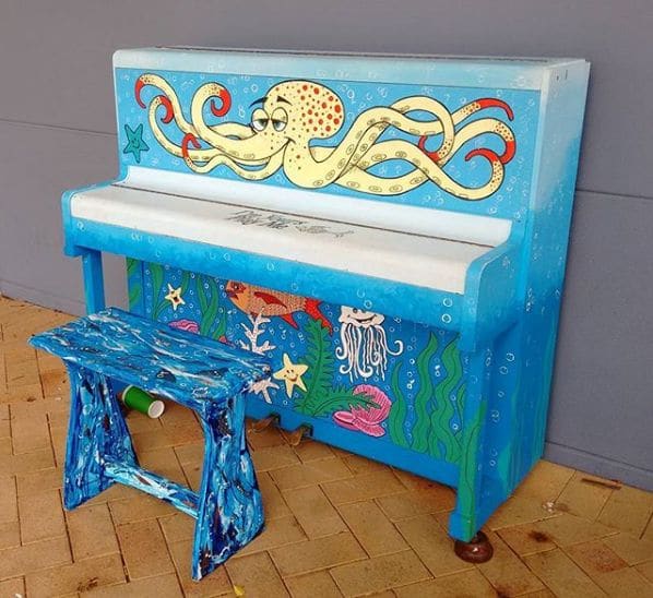 Public piano in Cleveland, Queensland, Australia