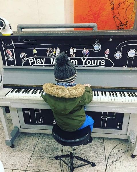 Public piano in London, England, United Kingdom
