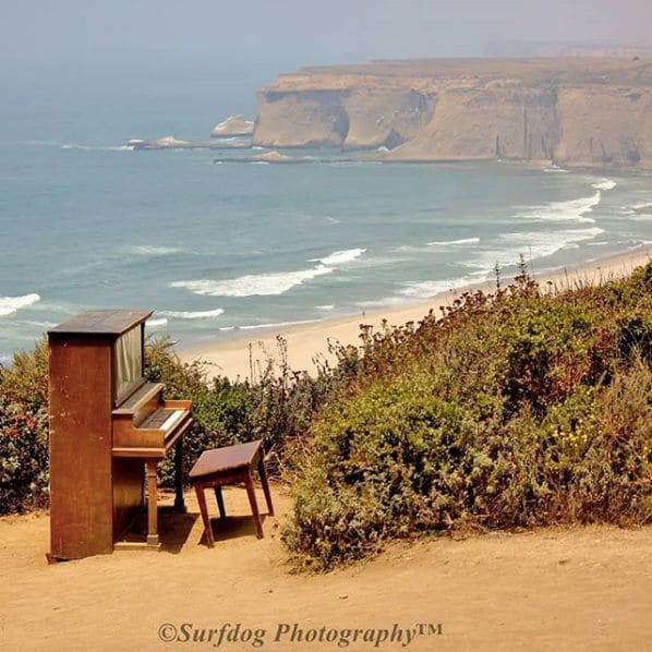 Public piano in San Mateo County, California, United States