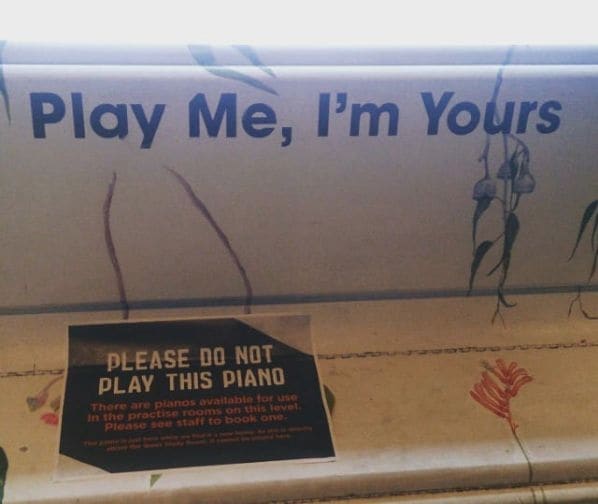 Public piano in Melbourne, Victoria, Australia