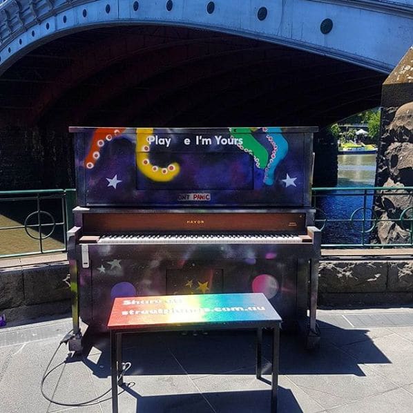Public piano in Melbourne, Victoria, Australia