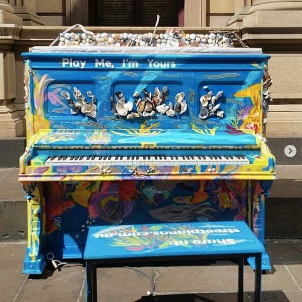 Public piano in Melbourne, Victoria, Australia