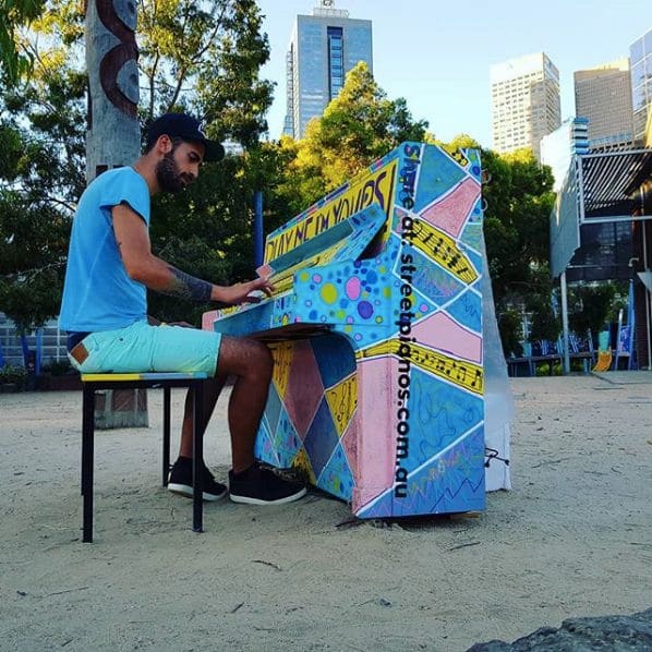 Public piano in Melbourne, Victoria, Australia